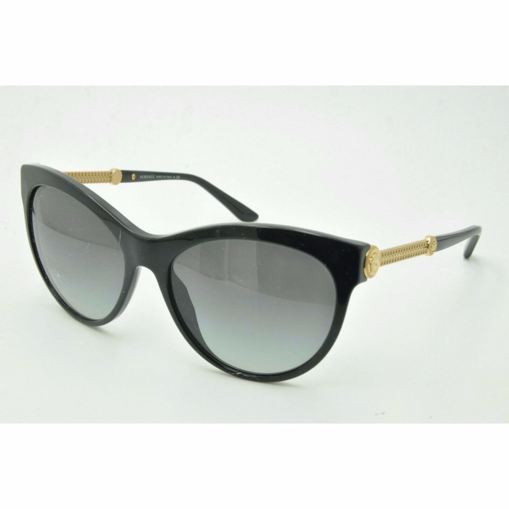 Versace Sunglasses 4292 GB1/8G Black Gold Frames / Gray Gradient Lenses 57mm